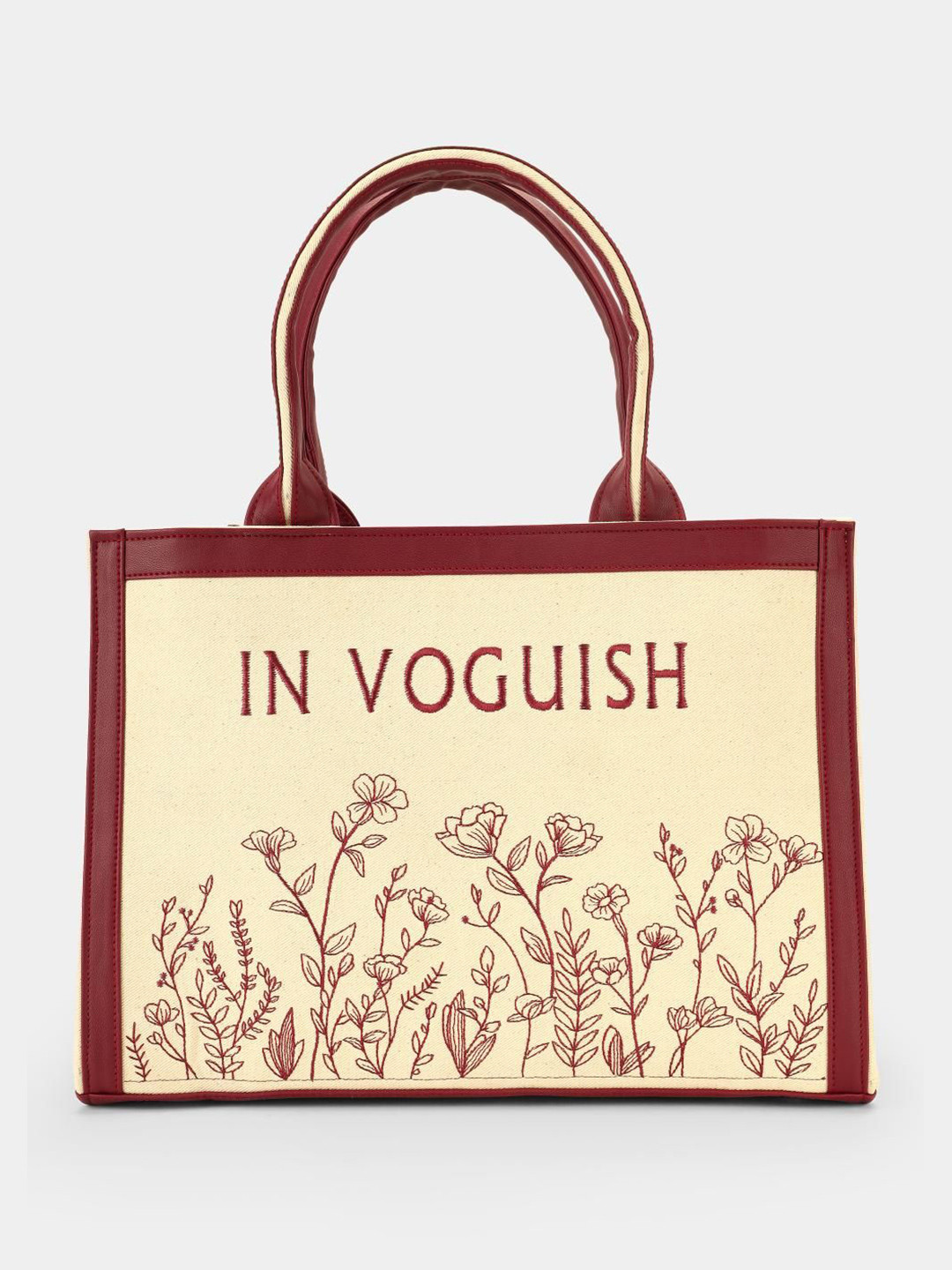 IN VOGUISH Women Floral Printed Structured Satchel Bag