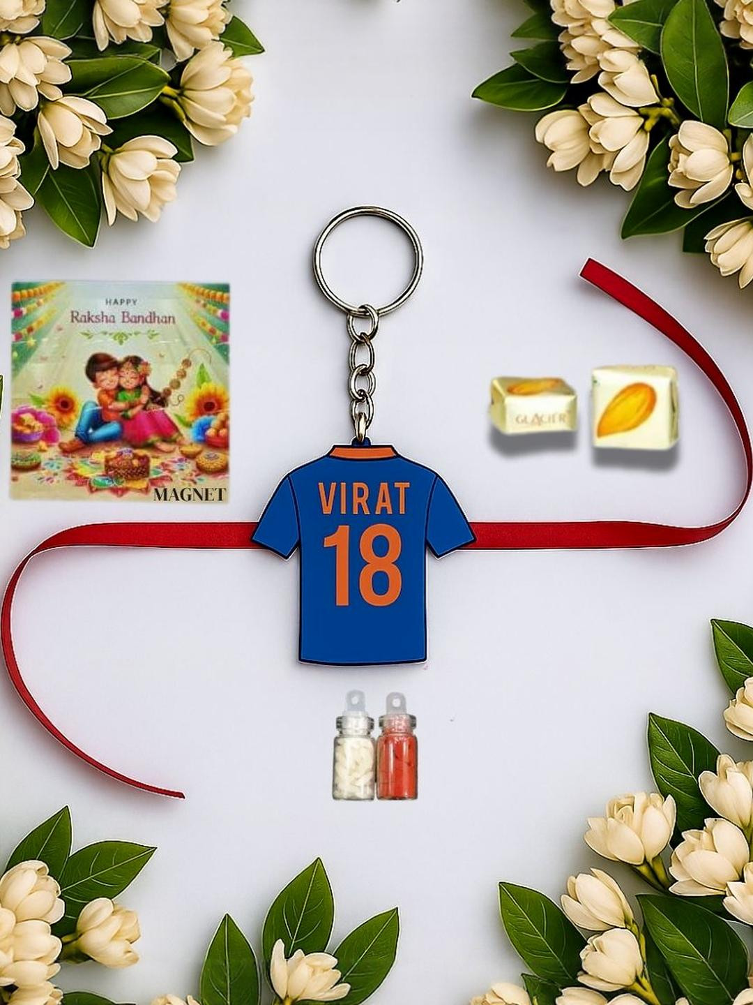 vs club  Boy's Cricket Jersey Rakhi with Keychain