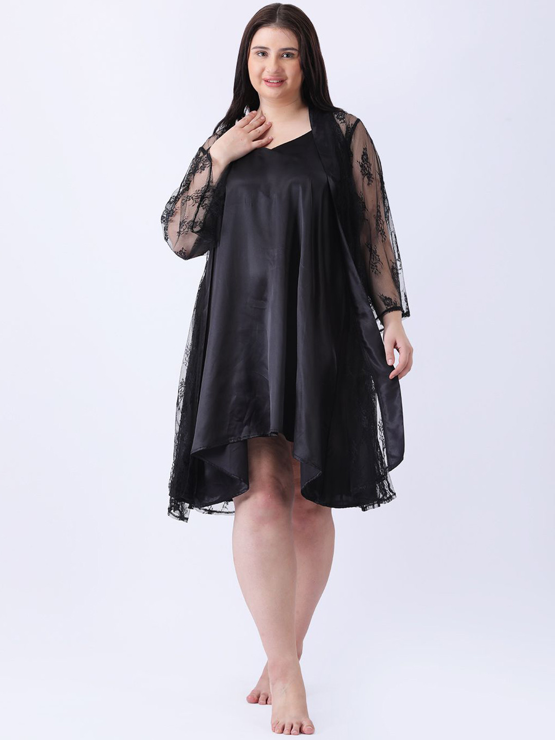 Qurvii+ Night Dress With Robe