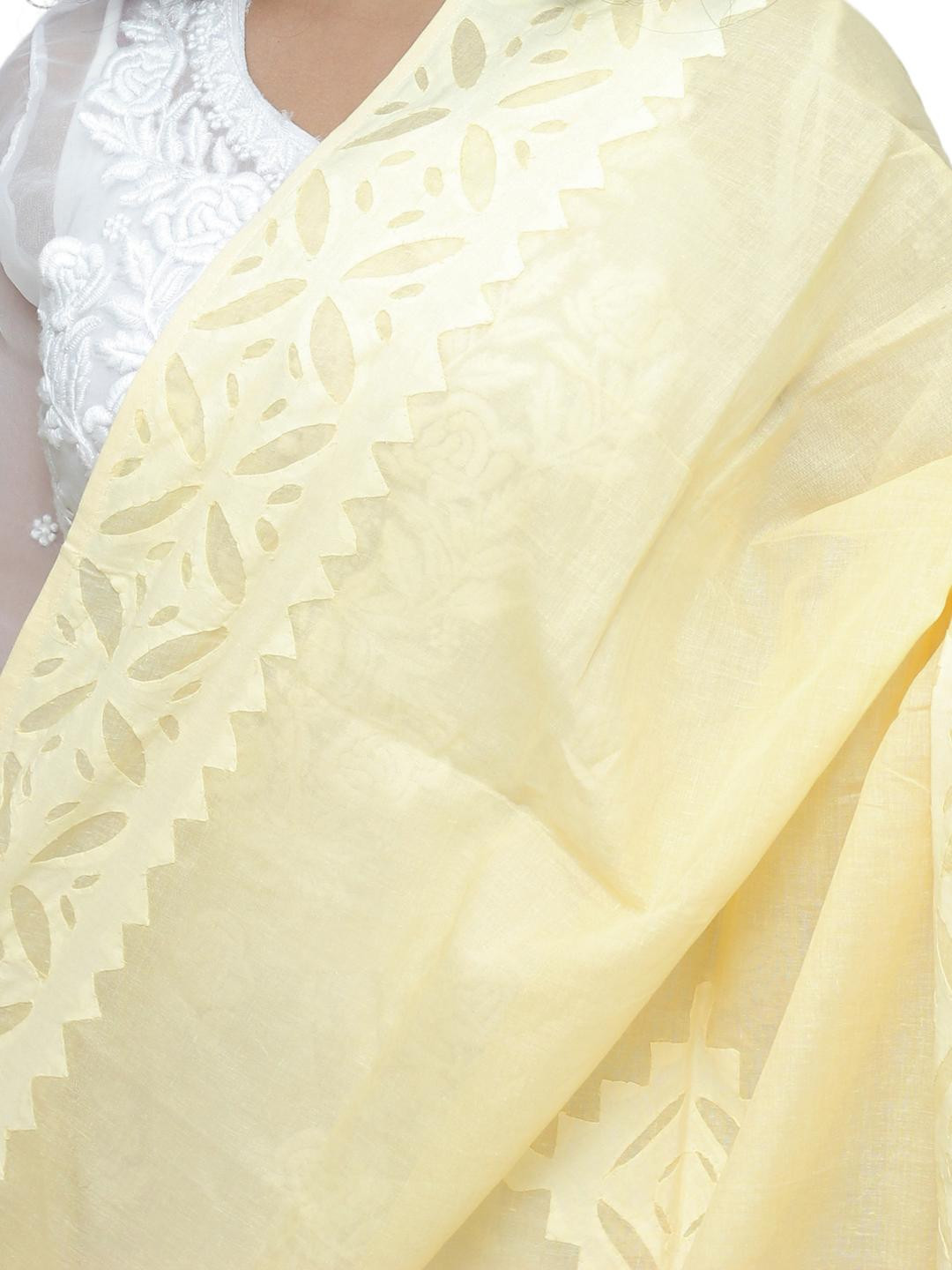 Tisser Woven Applique Work Hand Made Organdi Dupatta