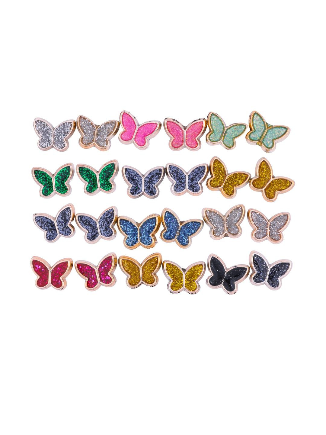 ARISTAL Jewellery Combo of 12 butterfly Earrings Card Studs Earrings