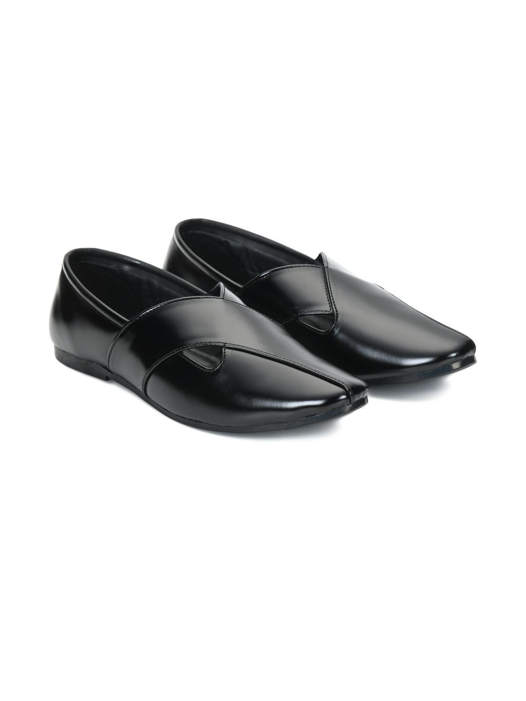 STEPHORN Men Ethnic Black Shoes