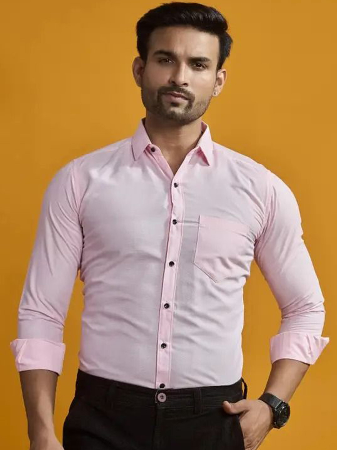 SAB Bags Slim Fit Spread Collar Cotton Formal Shirt