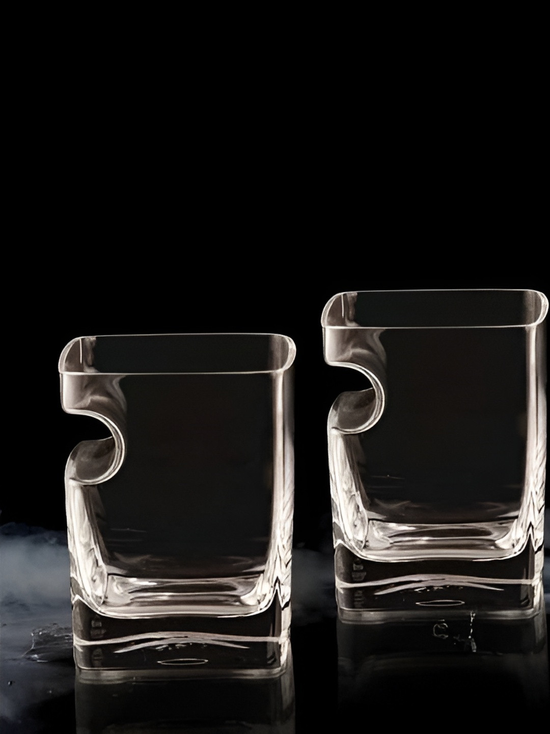smart serve Transparent 4 Pieces Whisky Bar Glasses
