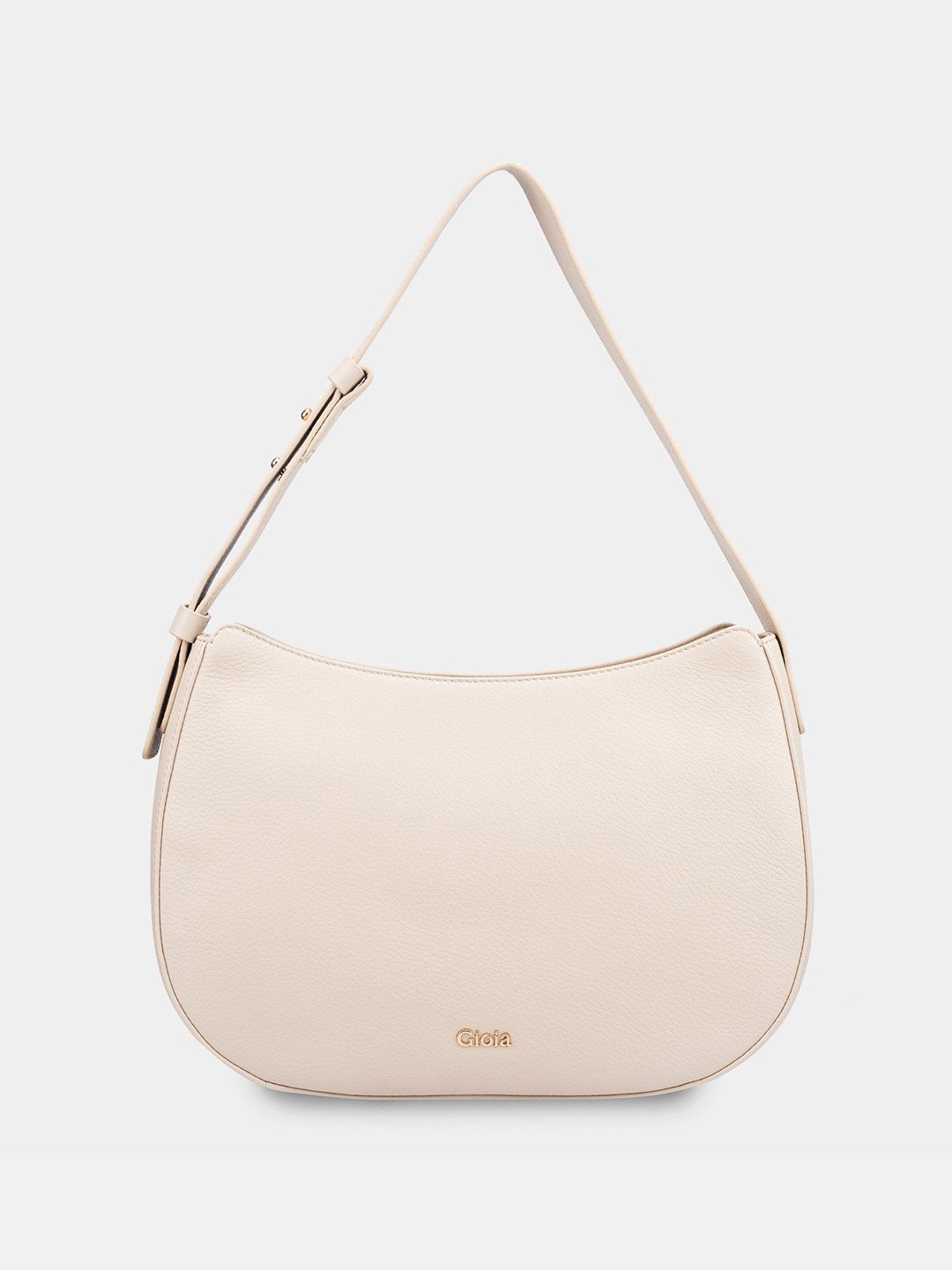 GIOIA Solid Textured Leather Alma-R Shoulder Bag