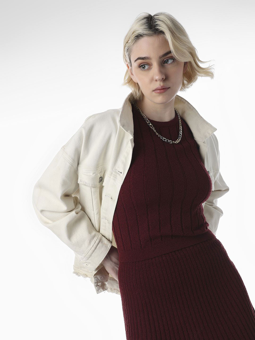 ONLY Onltalia Ss Rib O Women Ribbed Round Neck Fitted Top