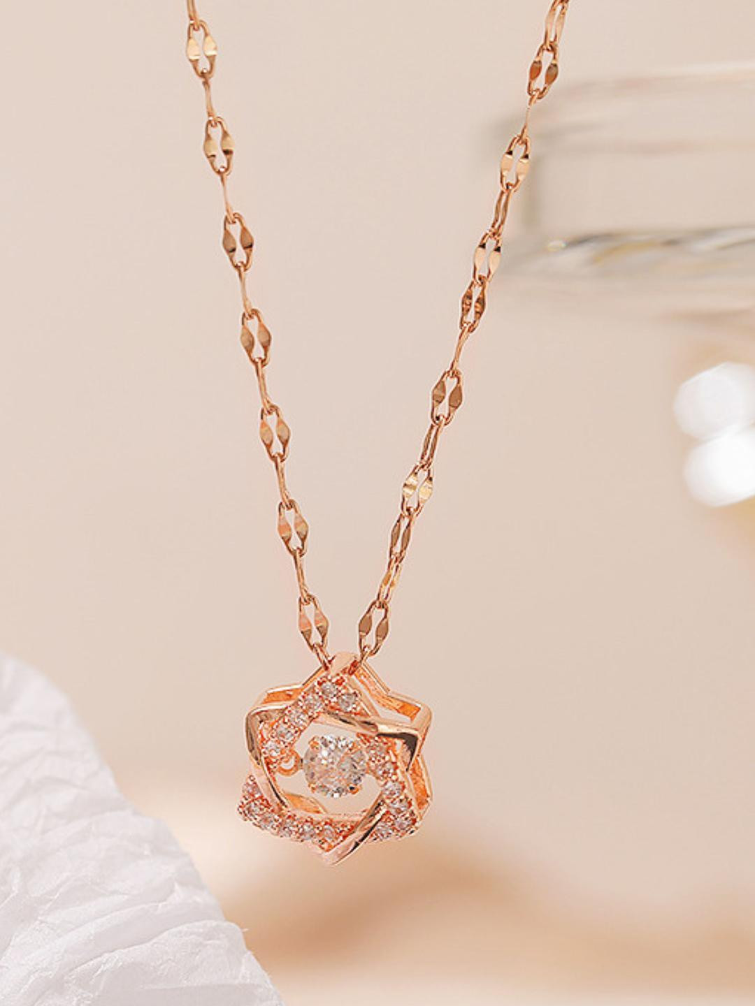Felicia Rose Gold-Plated Star Shaped Pendants with Chains