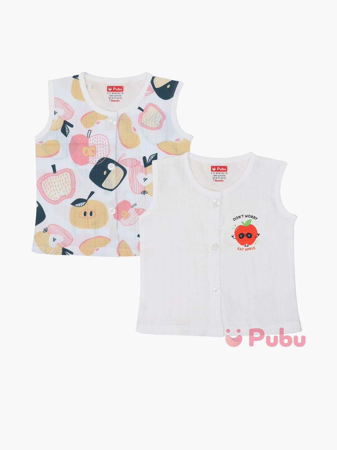Pubu Kids Apple Print Cotton Top