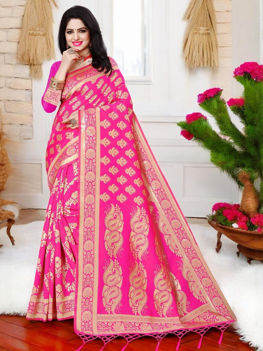 Parampara Ethnic Woven Design Banarasi Saree With Beautiful Blouse