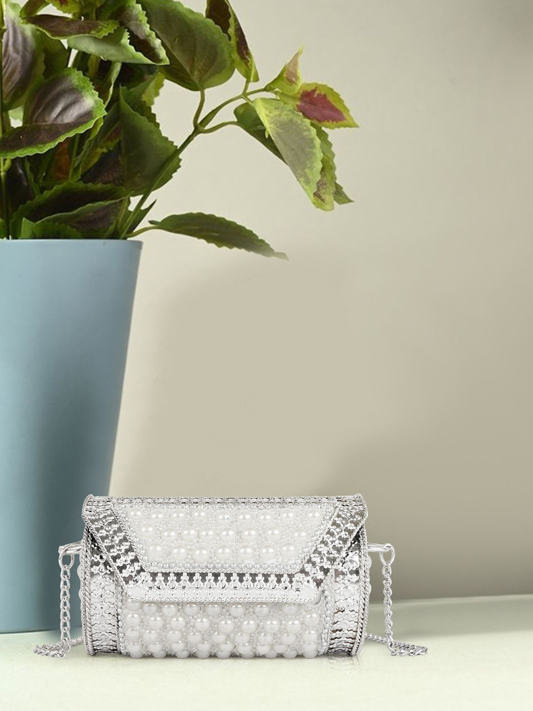 Lancer Stylish Embellished Box Clutch