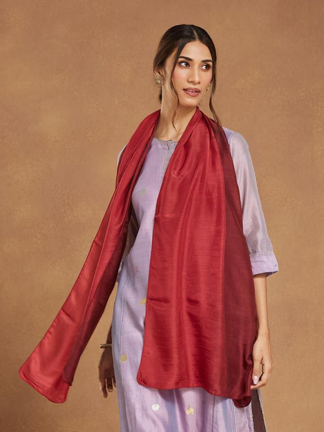 Fabindia Women Ombre Dyed Stole with Taping Border