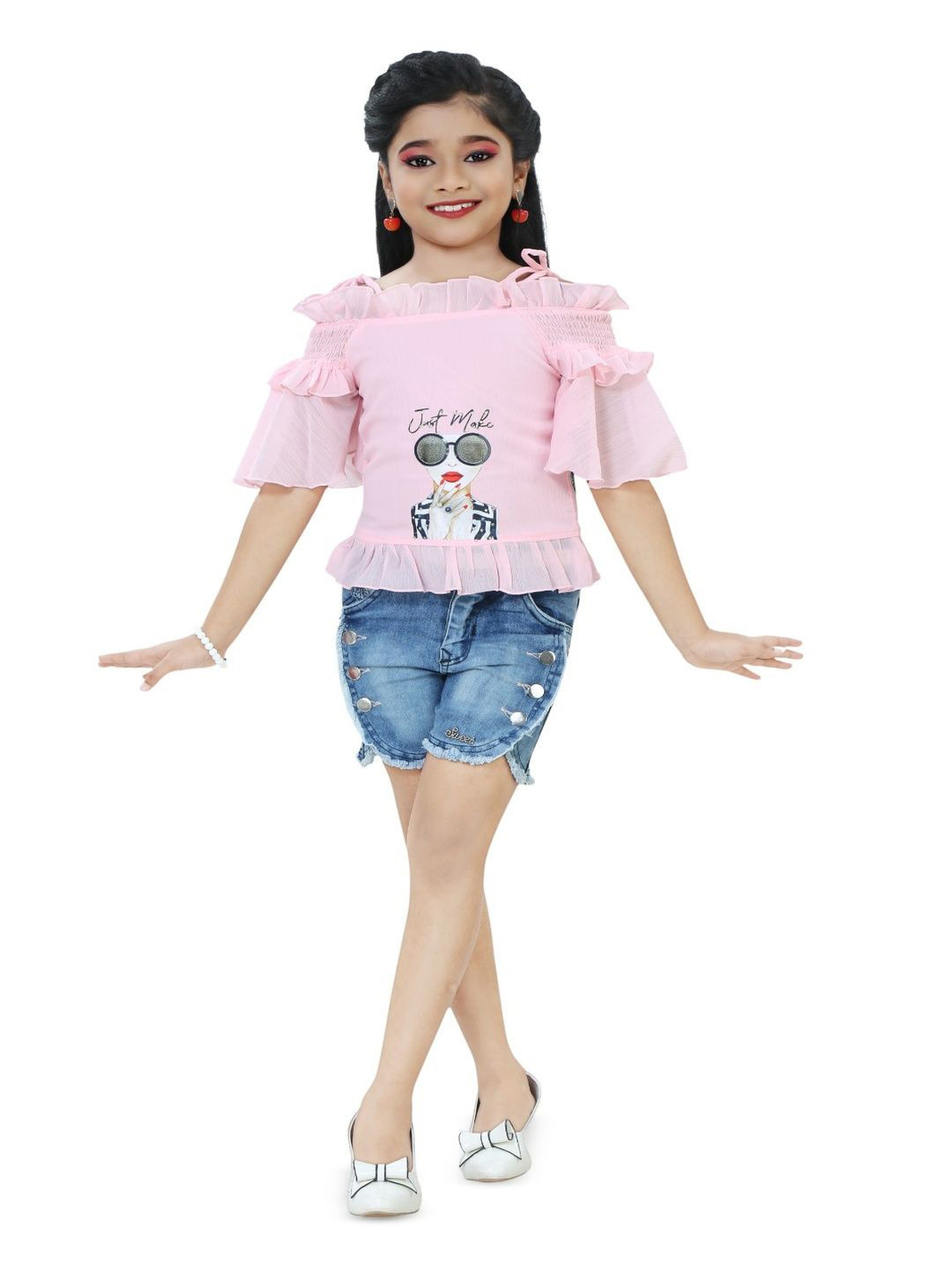 T Sumaita Dresses Girls Top With Shorts