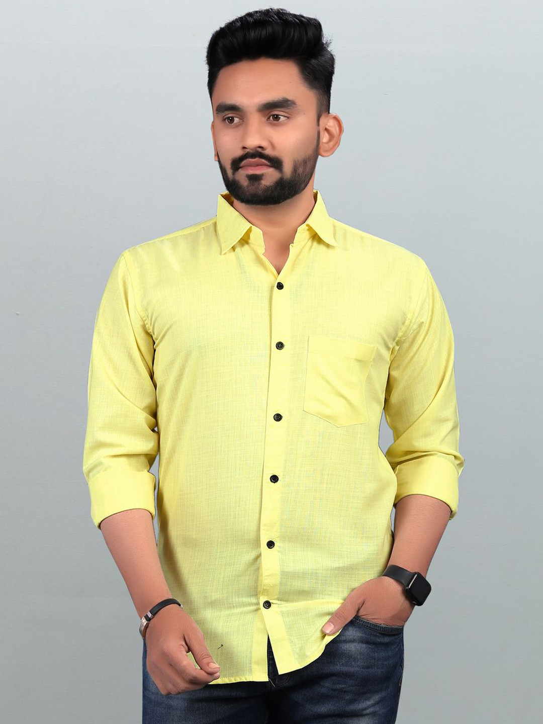 Acnos Spread Collar Regular Fit Shirt