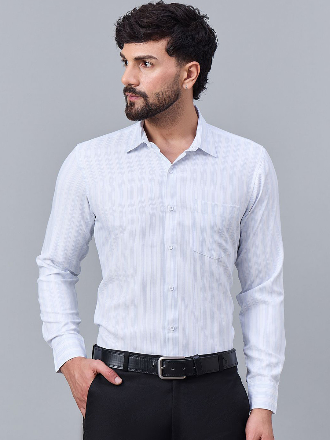 Putra Standard Spread Collar Formal Cotton Shirt