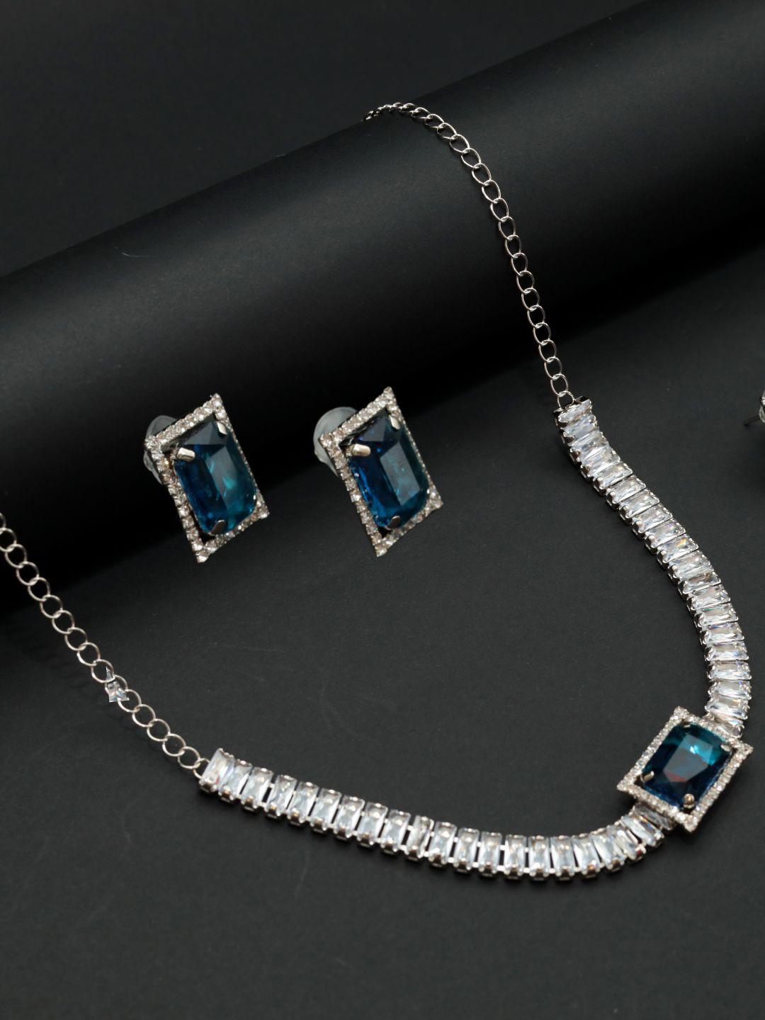 The Pure Virgo AD Crystal & Stone Studded Jewellery Set