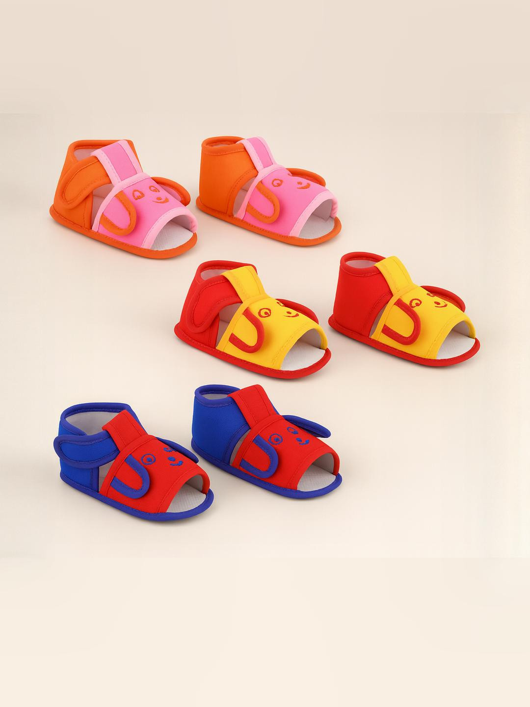ONFEET Kids Pack of 3 Cotton Smiley Booties