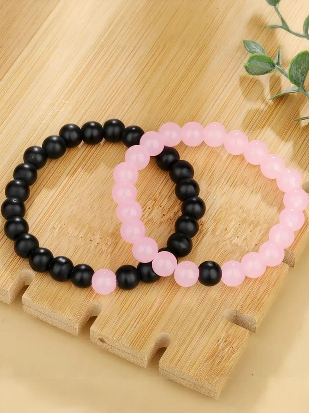 ARISTAL Jewellery Unisex Set Of 2 Elasticated Beaded Bracelets