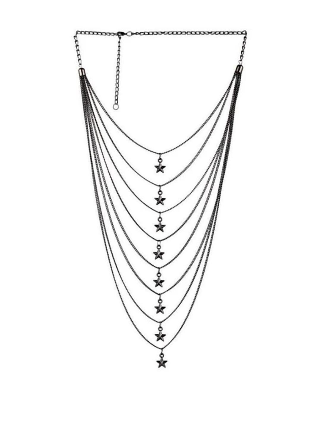 Grace Collections Silver-Plated Layered Chain