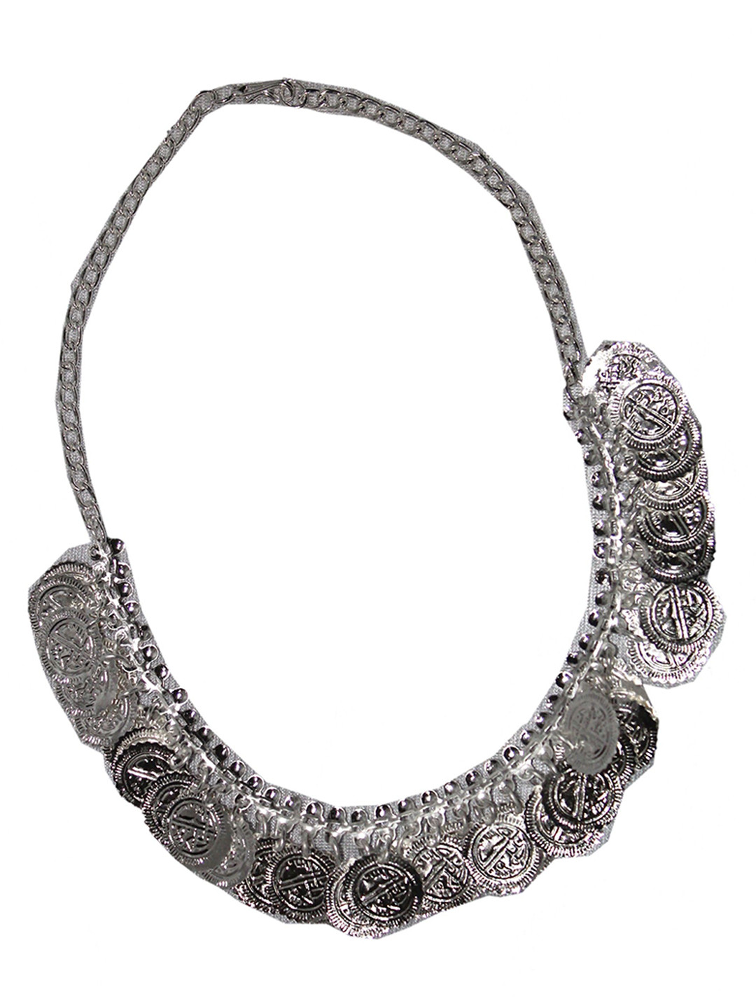 Kaku Fancy dresses Girls Silver Vintage Imitation Minimal Necklace