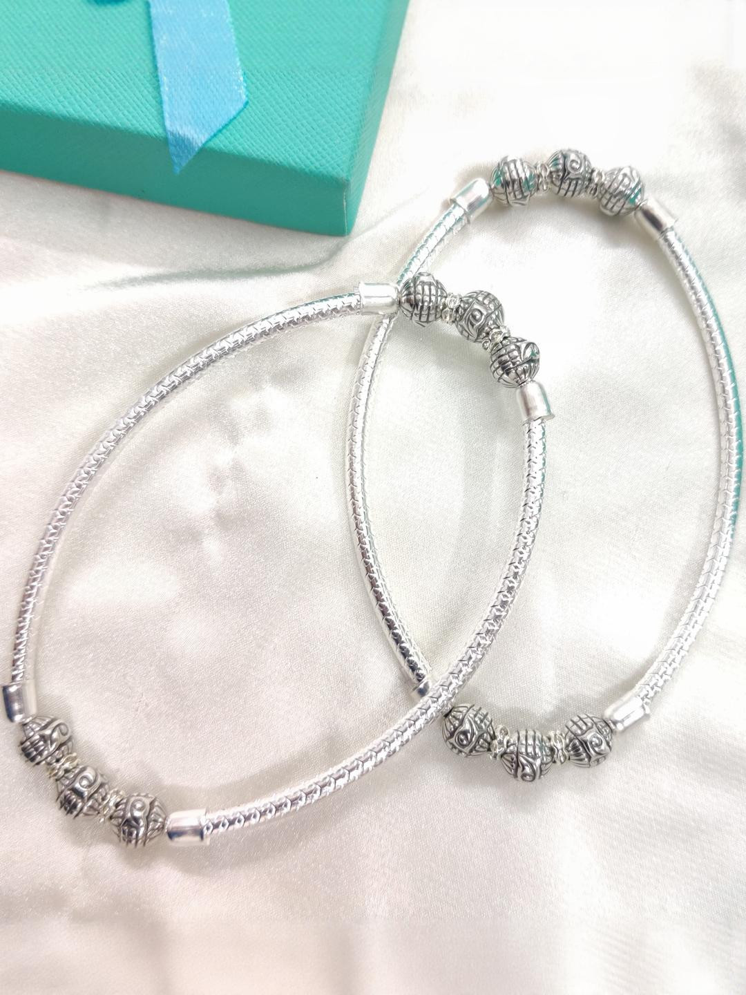 Lovemi Movements Ethnic Silver-Plated Anklet