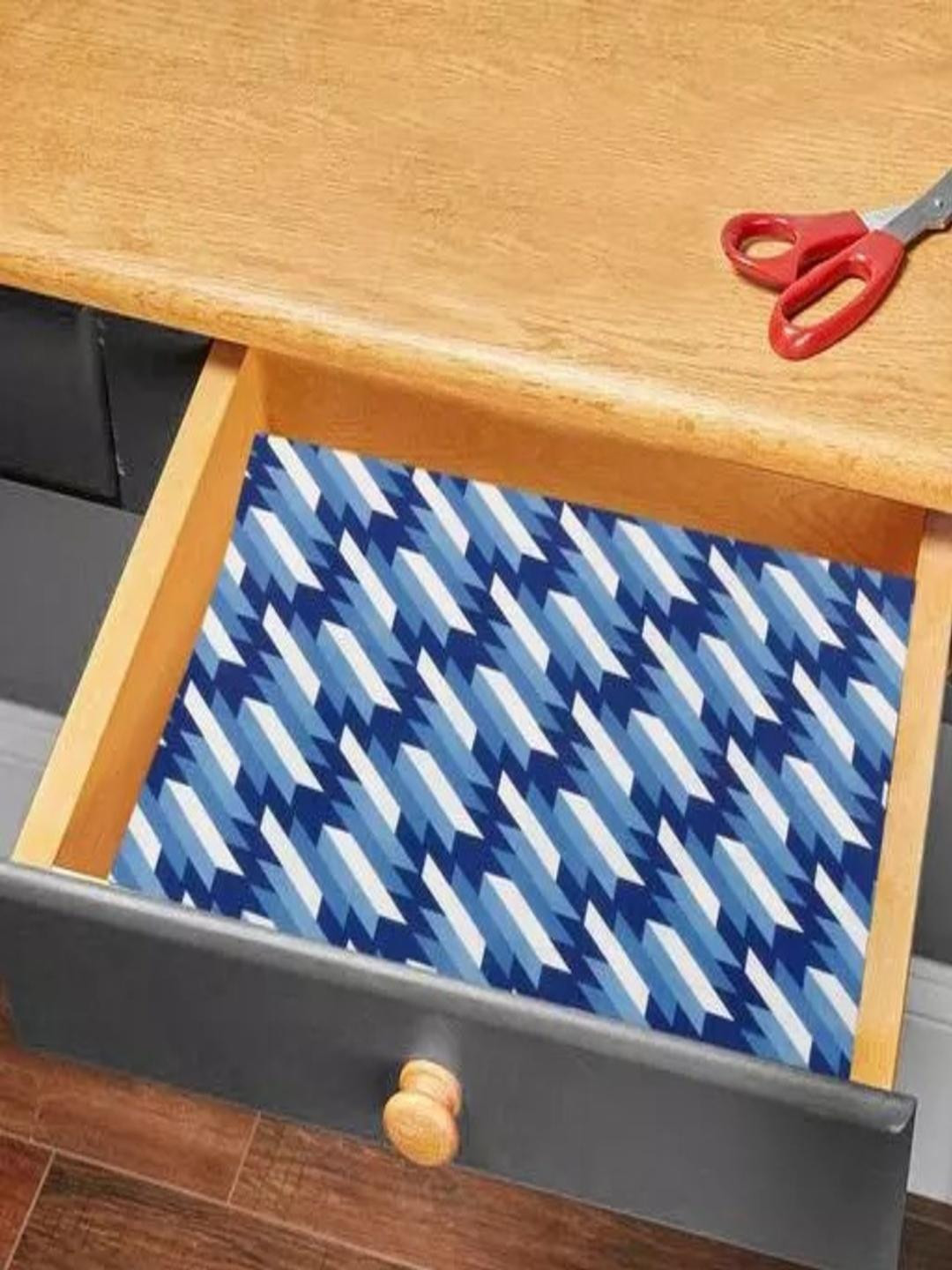 Furnish Flow Blue Water Resistant Shelf Liner Organisers