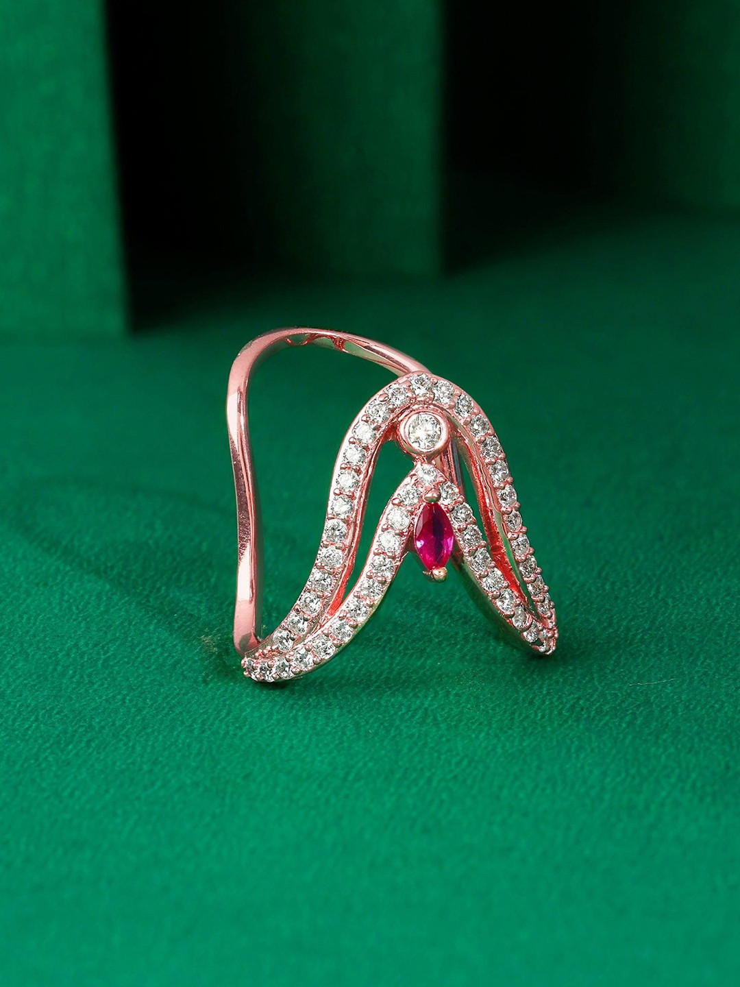 GIVA Rose Gold Sridevi Ring