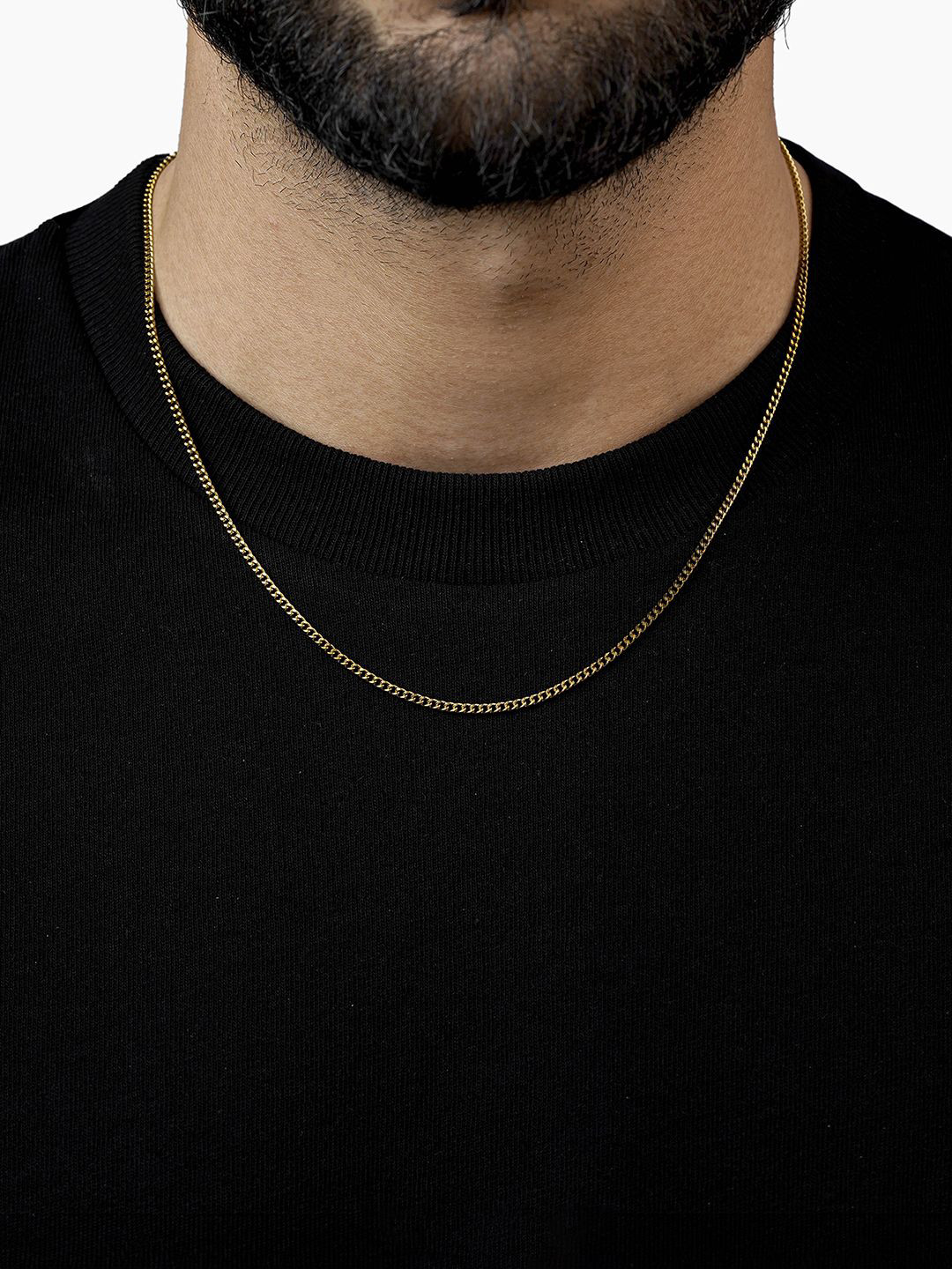 SWASHAA Men Gold-Plated Cuban Chain