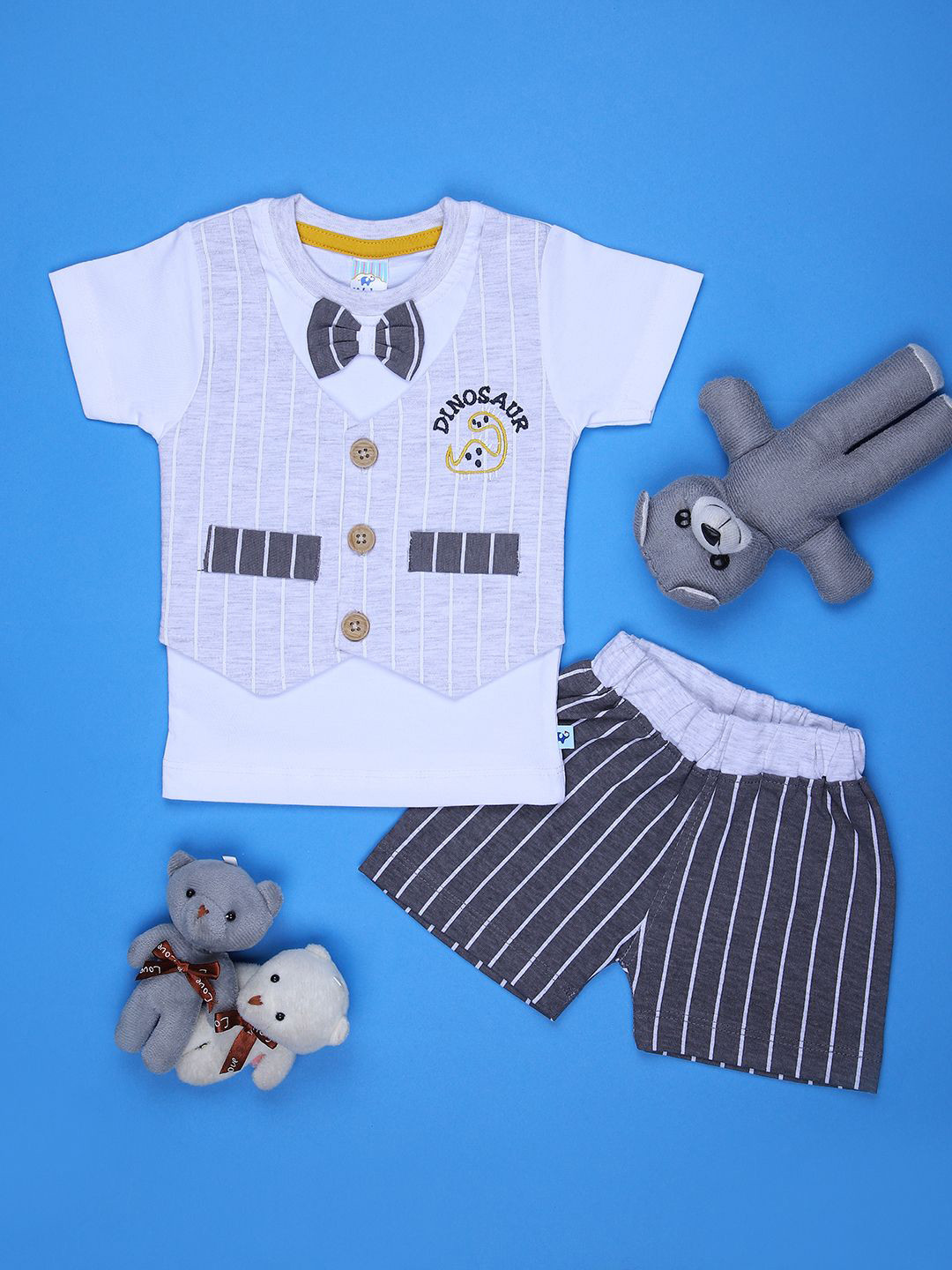 V-Mart Infant Boys Printed Round Neck Short Sleeves T-shirt And Short