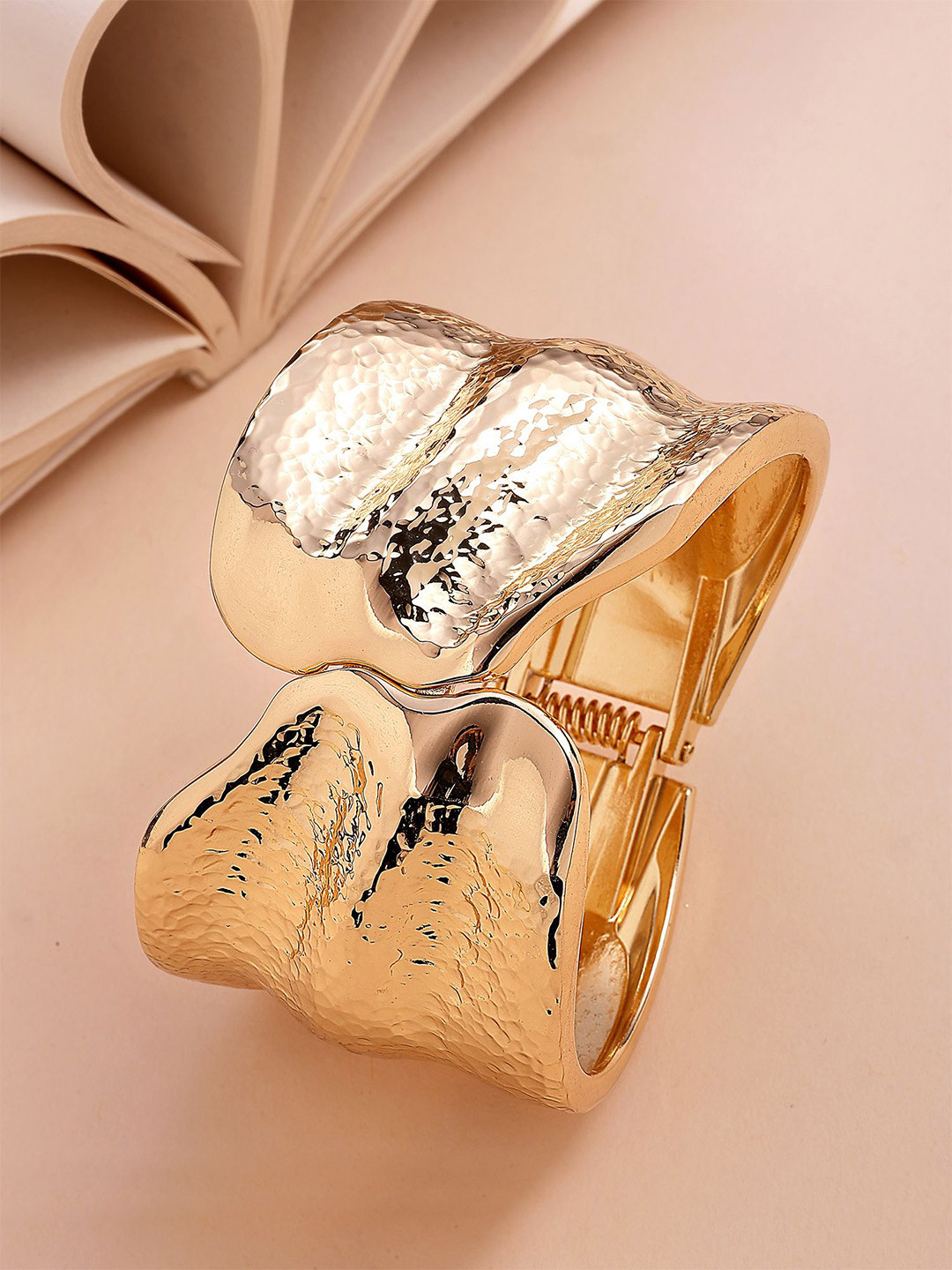 Bohey by KARATCART Gold-Plated Bangle-Style Bracelet