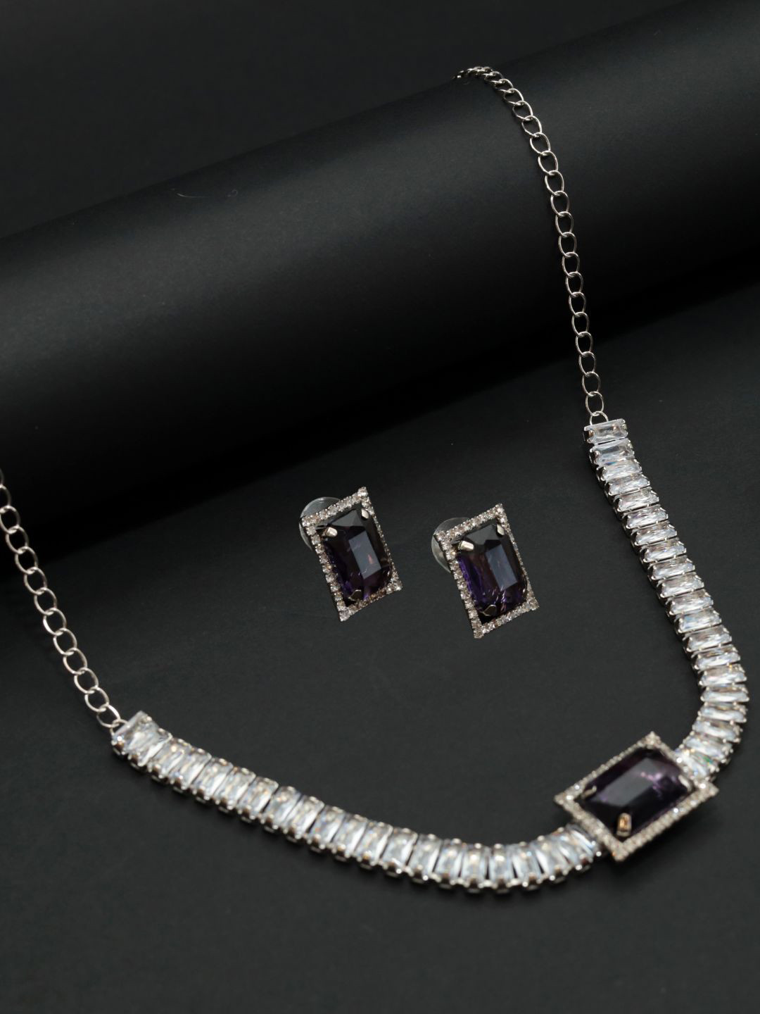 The Pure Virgo AD Crystal & Stone Studded Jewellery Set