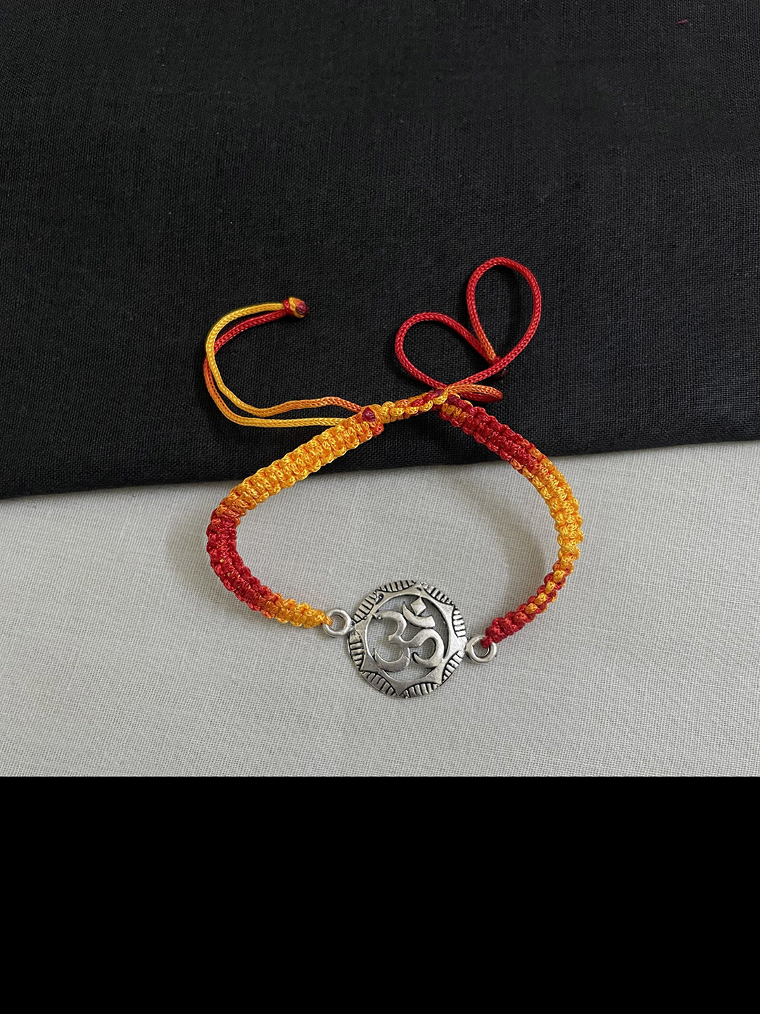 SHILLYN 925 Silver Om Rakhi Wraparound Rakhi