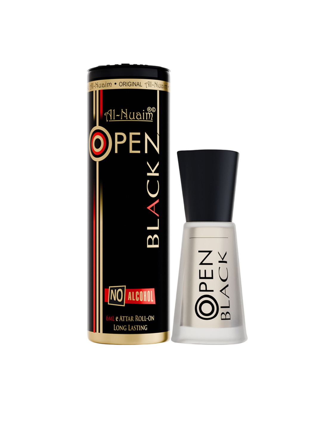 Al-Nuaim Set Of 2 Alcohol Free Roll On Attar 6ml Each - Open Black & Zam Zam