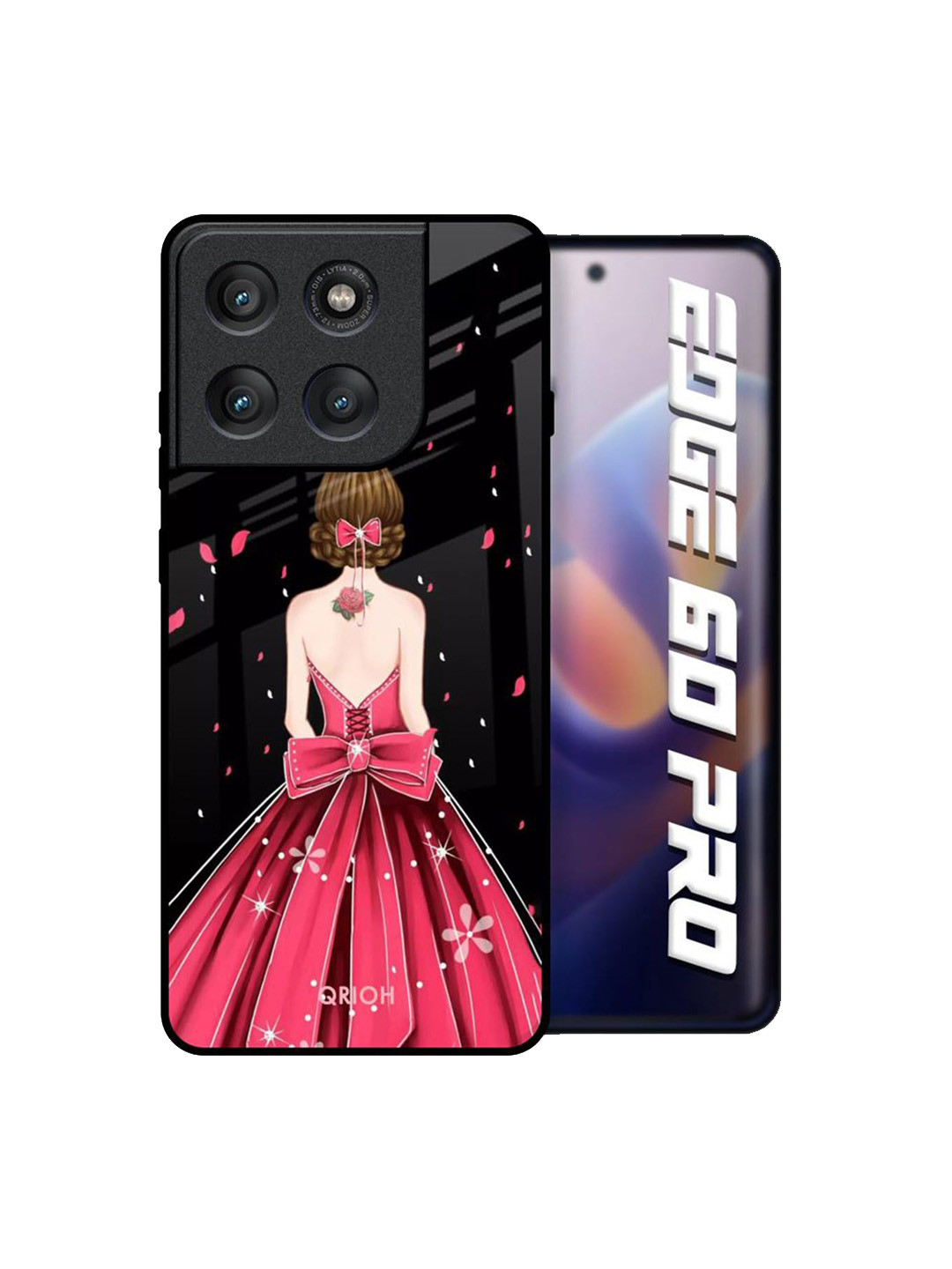 QRIOH Unisex Motorola Edge 60 Pro Quirky Fashion Princess Shockproof Glass Back Case