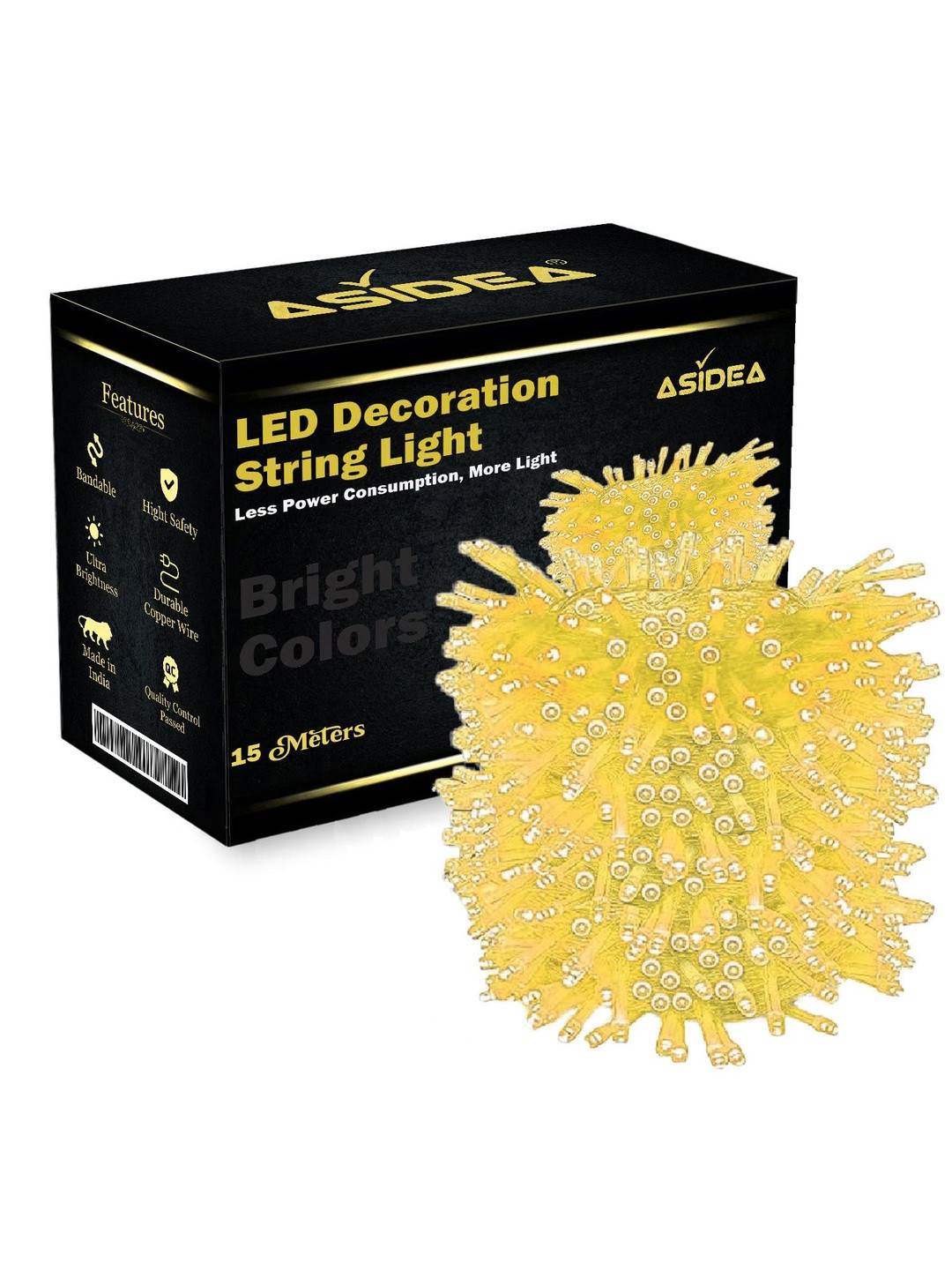 ASIDEA Warm 15 Meter Waterproof String Rice Light For Home Decoration