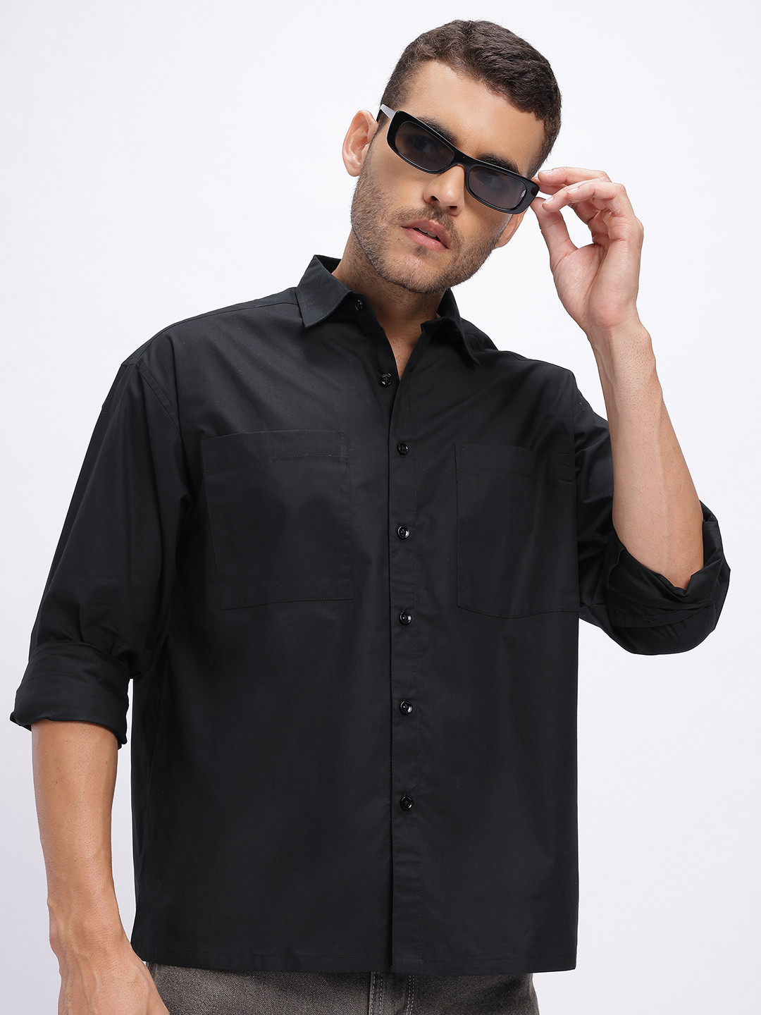 glitchez Back Printed Oversized Shirt