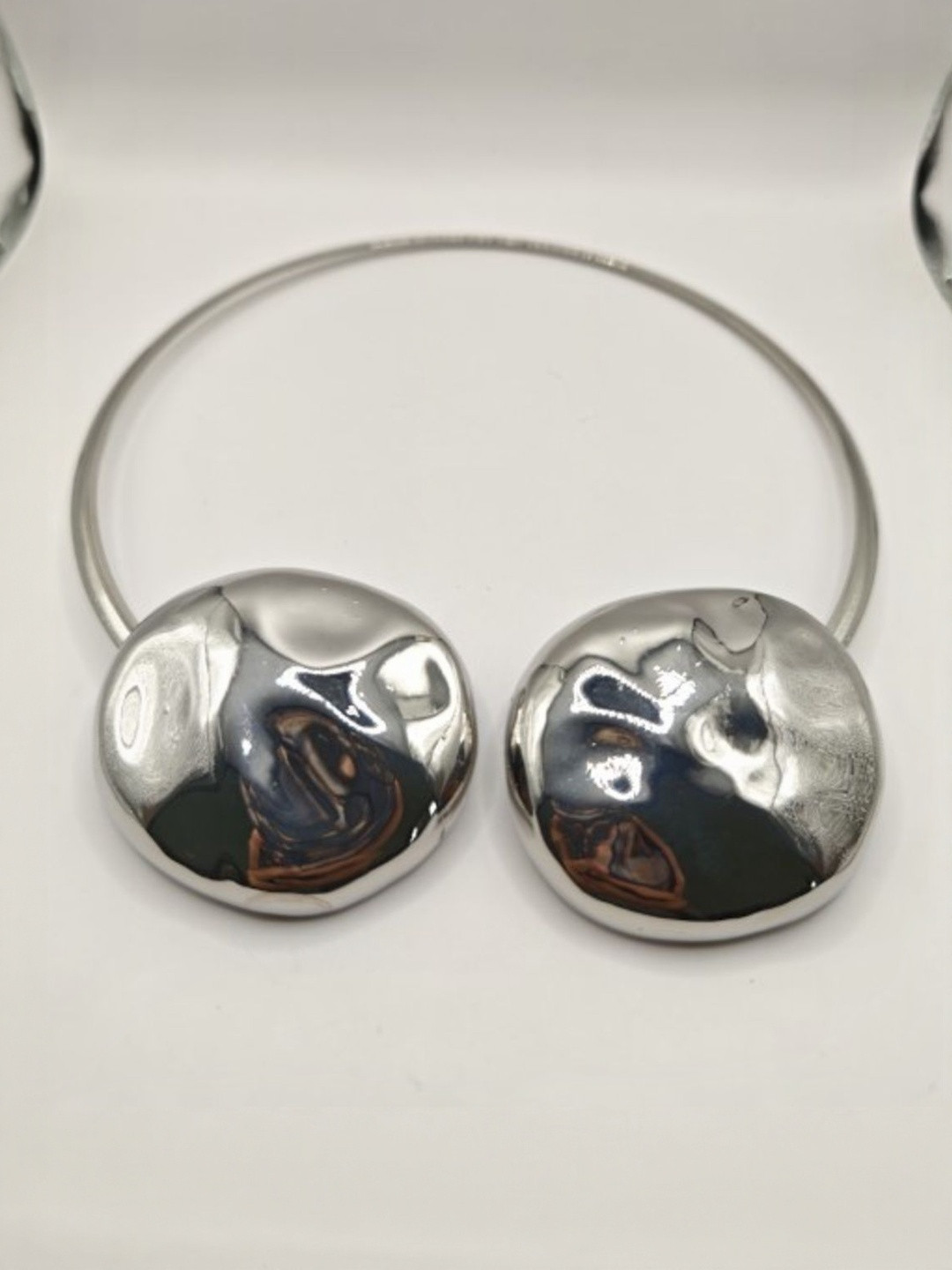 SAPRAA TRENDS Women Copper Silver-Plated Statement Choker Causal Necklace