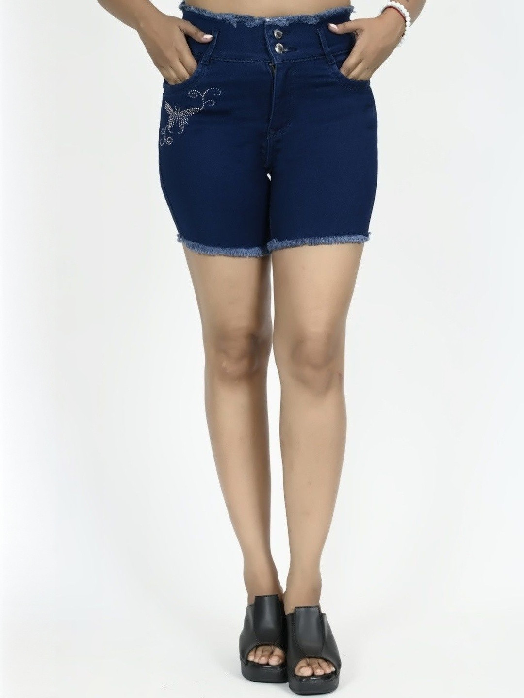 Sunday Casual Girls Slim Fit Denim Shorts