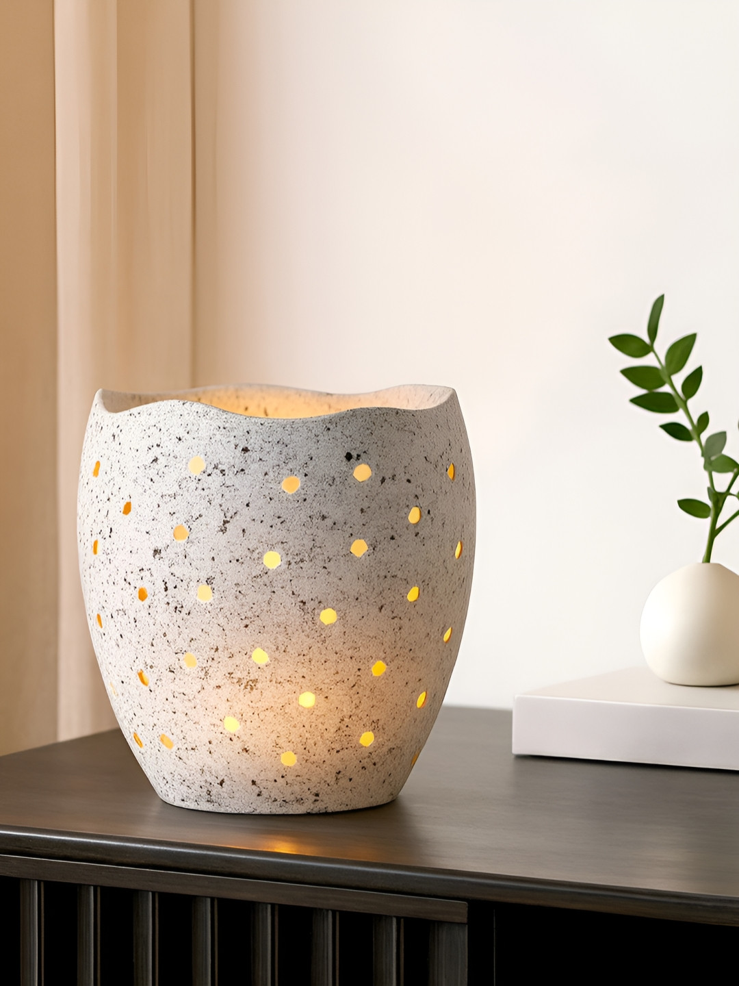 Metalsmith White Aluminium Candle Holder
