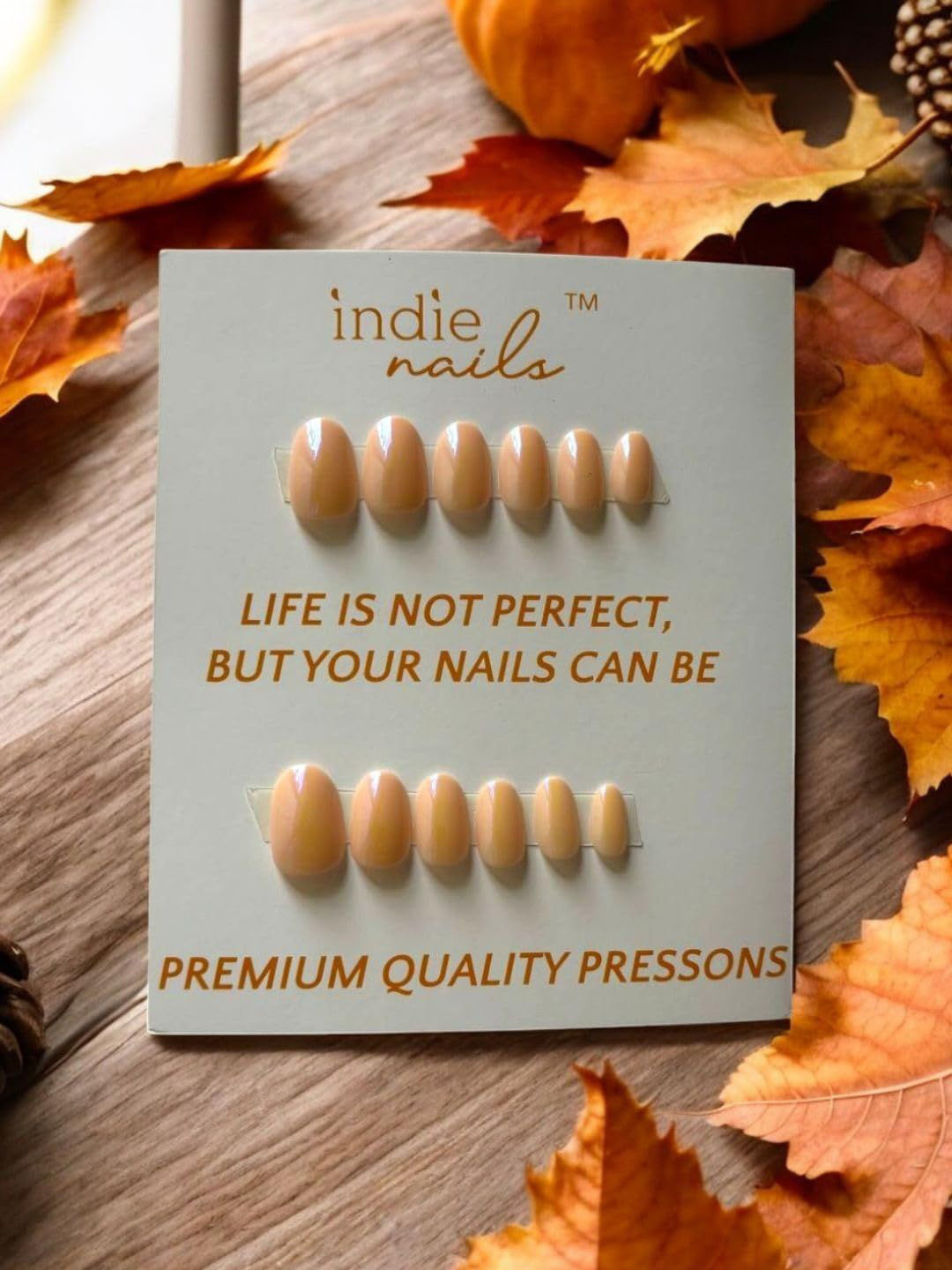 Indie Nails Set Of 12 Chrome Finish Reusable Press-On Nails Kit