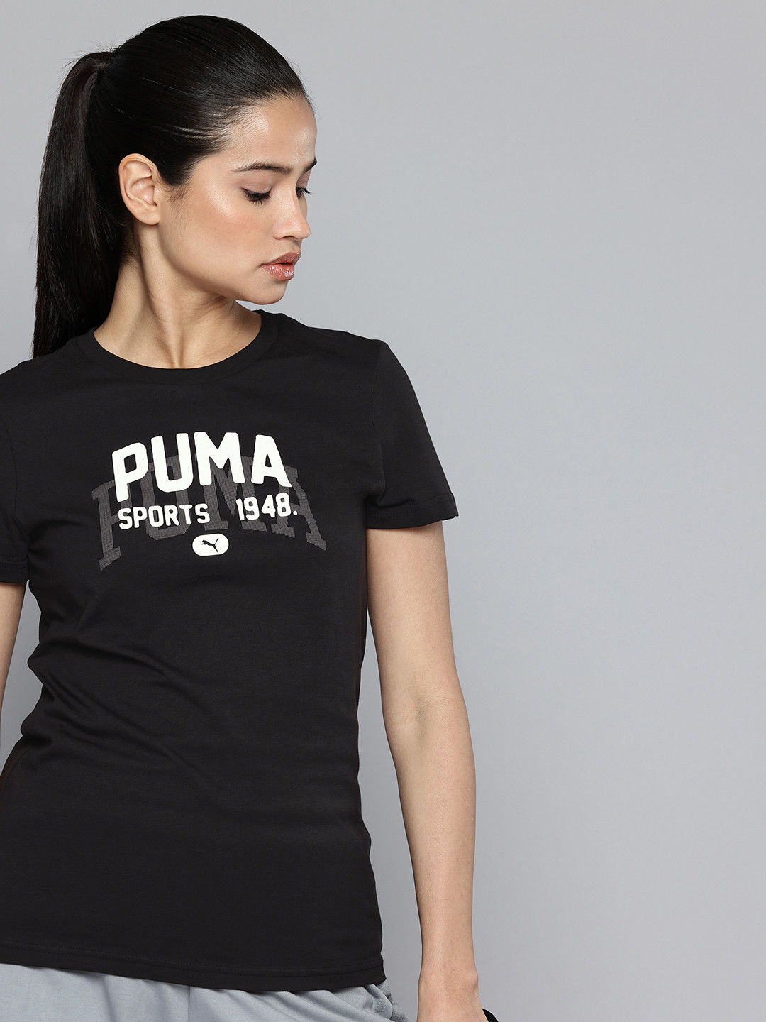 Puma House of Graphics Brand Logo Printed Pure Cotton T-shirt
