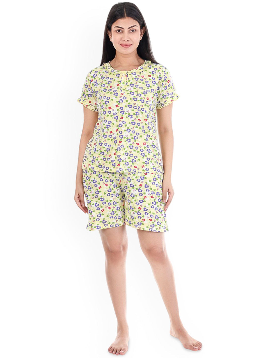 KRIDHAA FASHION BOUTIQUE Women Printed Pure Cotton Night suit