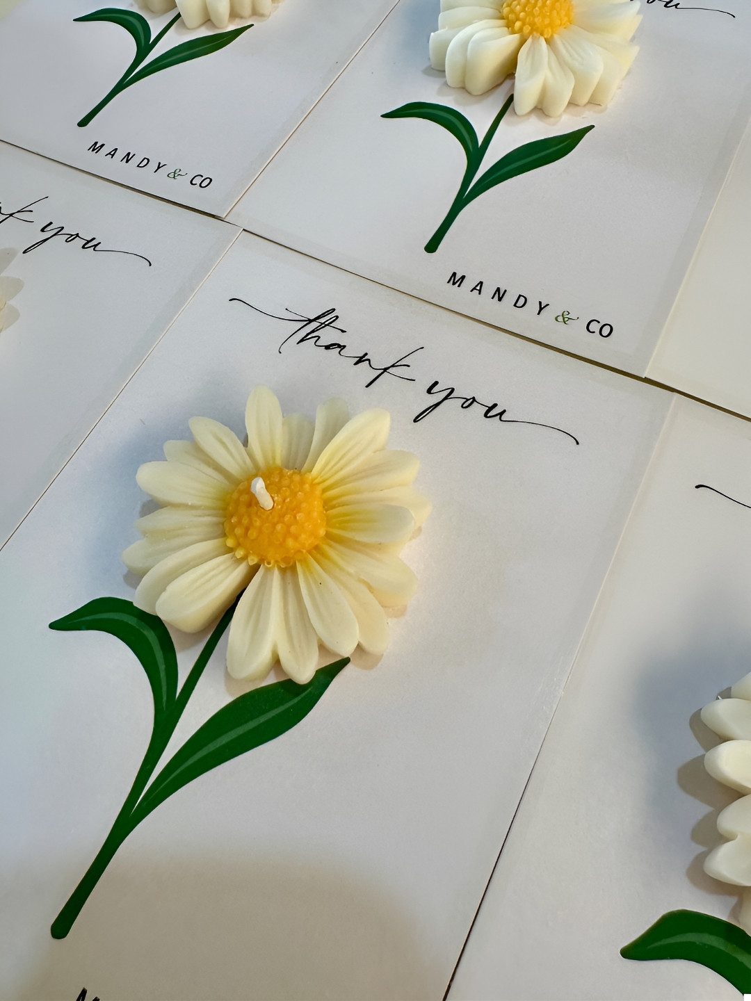 Mandy & Co Set of 2 Daisy Yellow Scented Candles