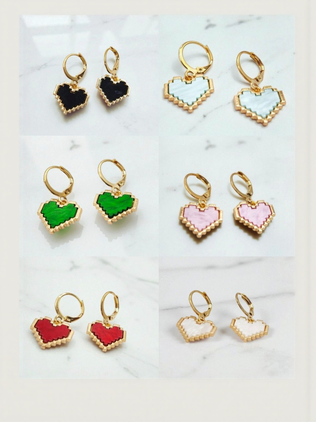 SAPRAA TRENDS Set of 4 Heart Shaped Hoop Earrings