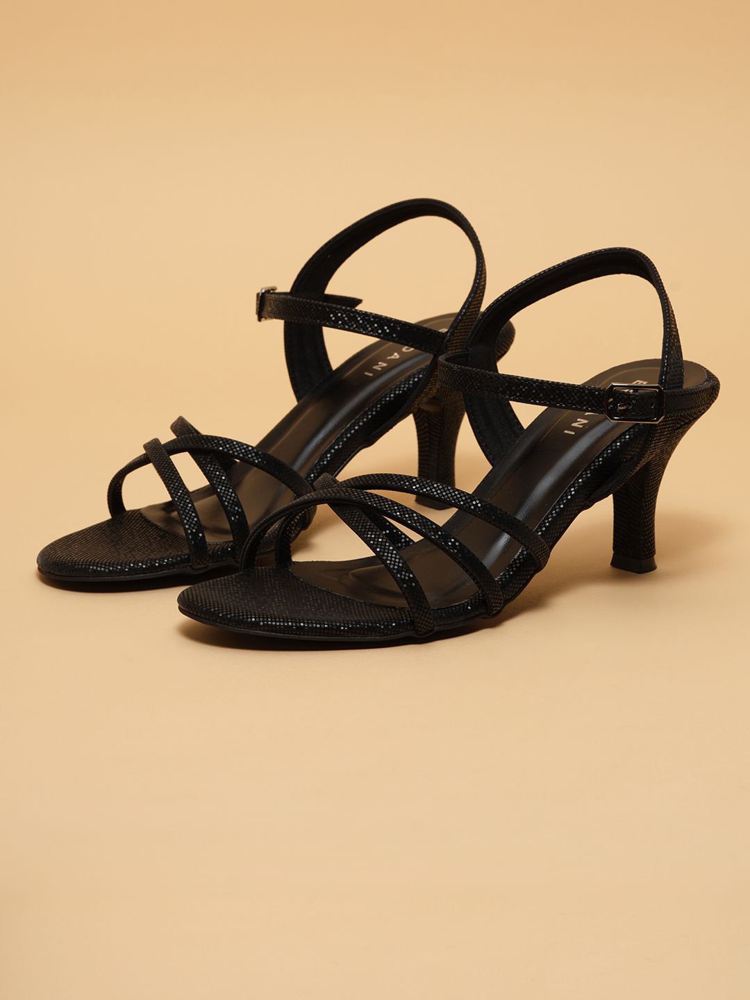 ERIDANI Elsa Textured Stiletto Sandals