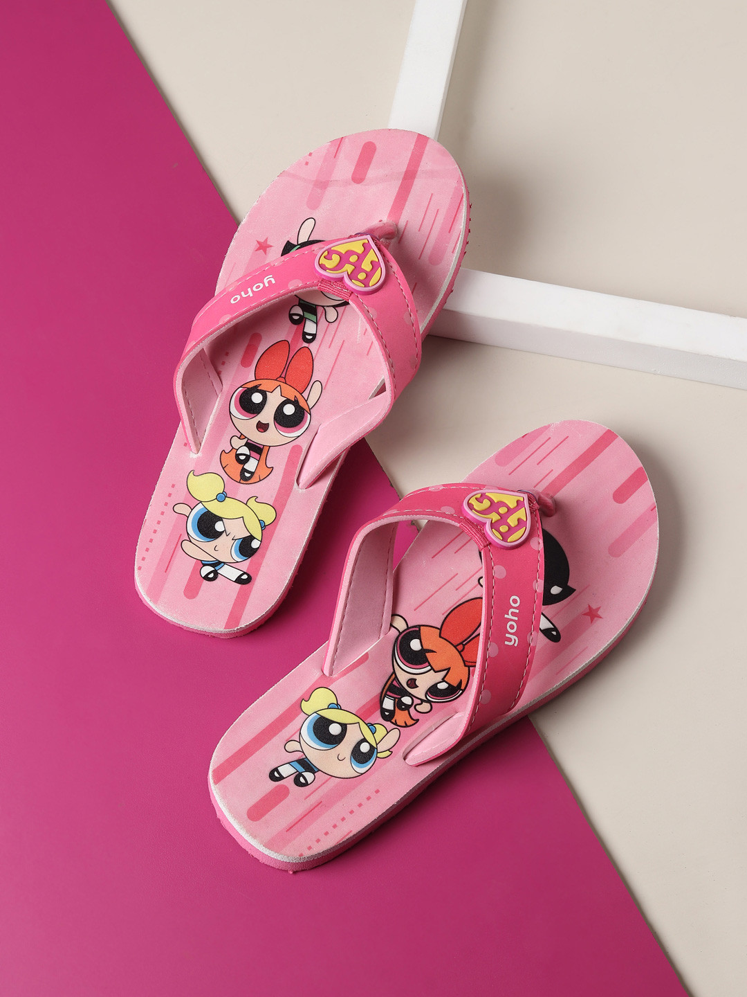 yoho Girls Power Puff  Thong Flip-Flops