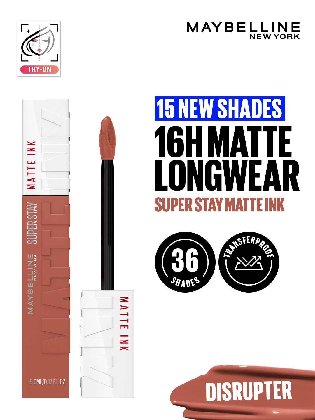 Maybelline New York Superstay Matte Ink Matte Liquid Lipstick 5ml - Disrupter