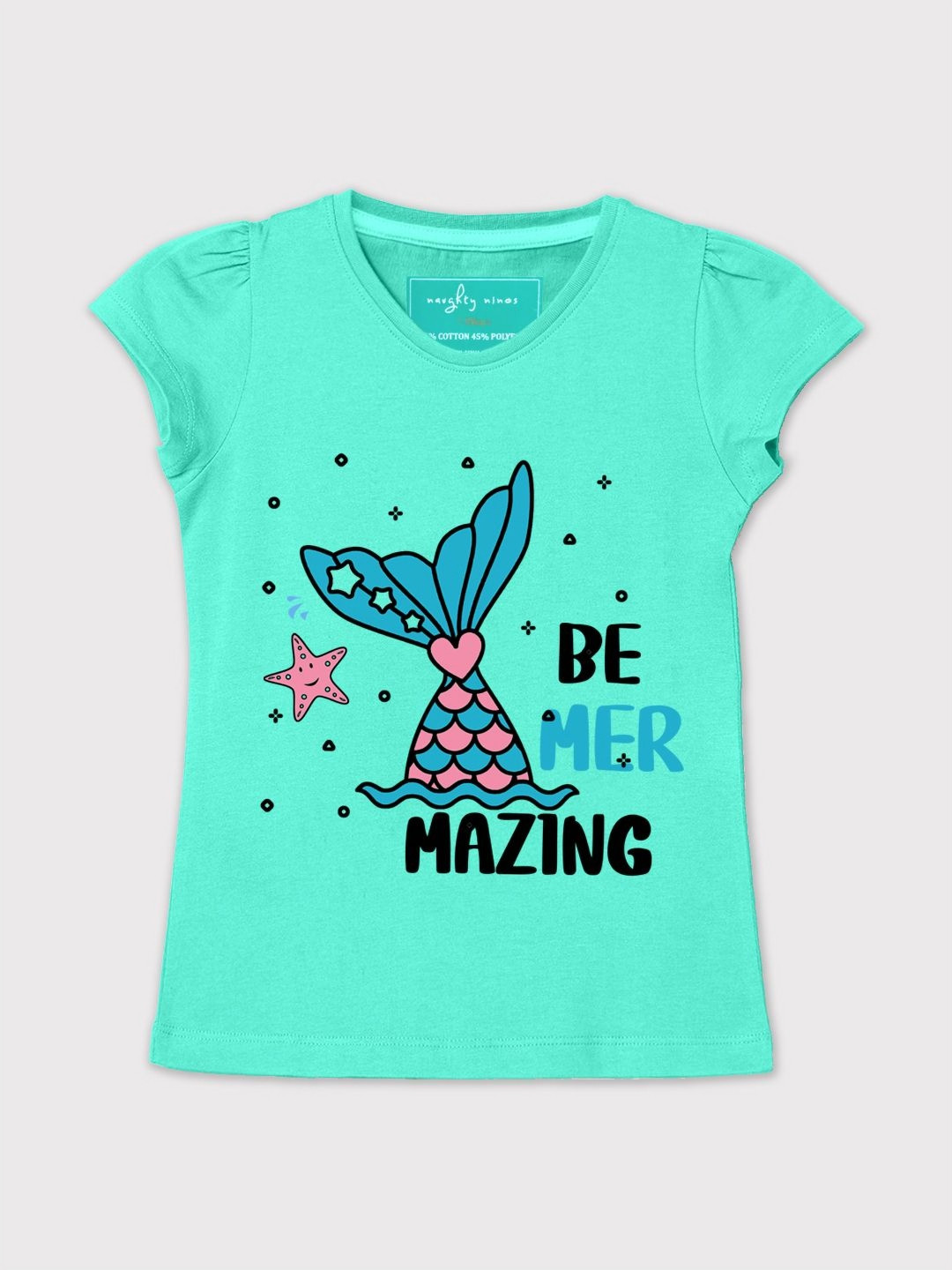 Naughty Ninos Girls Pack of 3 Graphic Printed V-Neck T-shirts