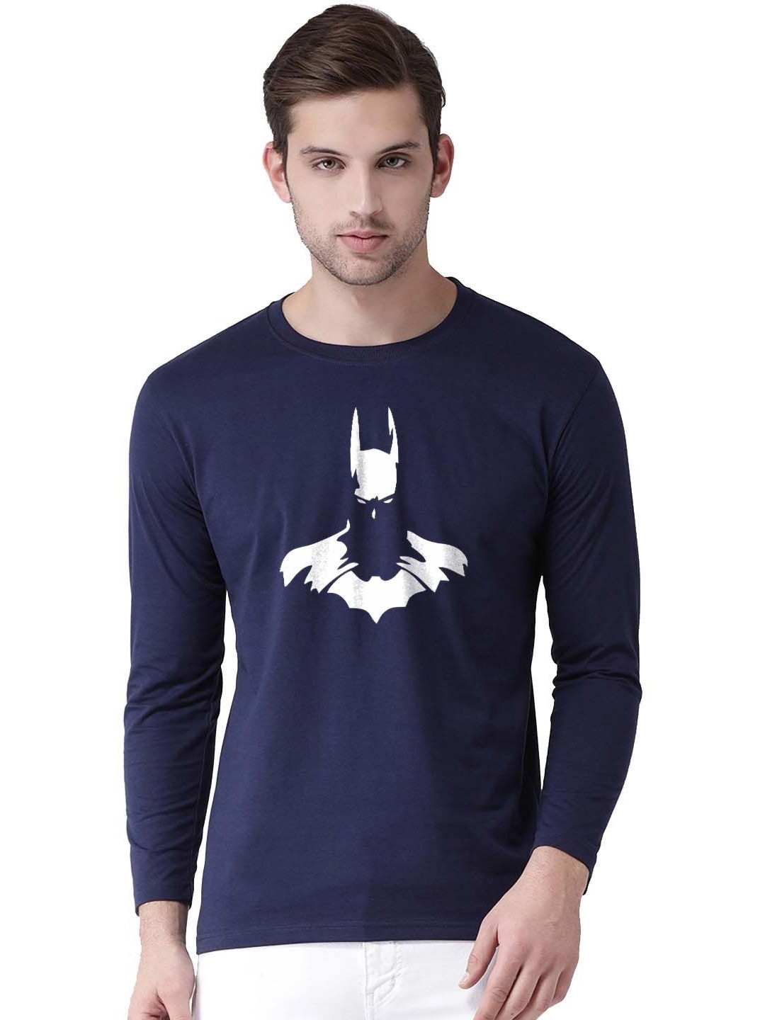 Organic Chics Men Batman Graphic Round Neck T-shirt