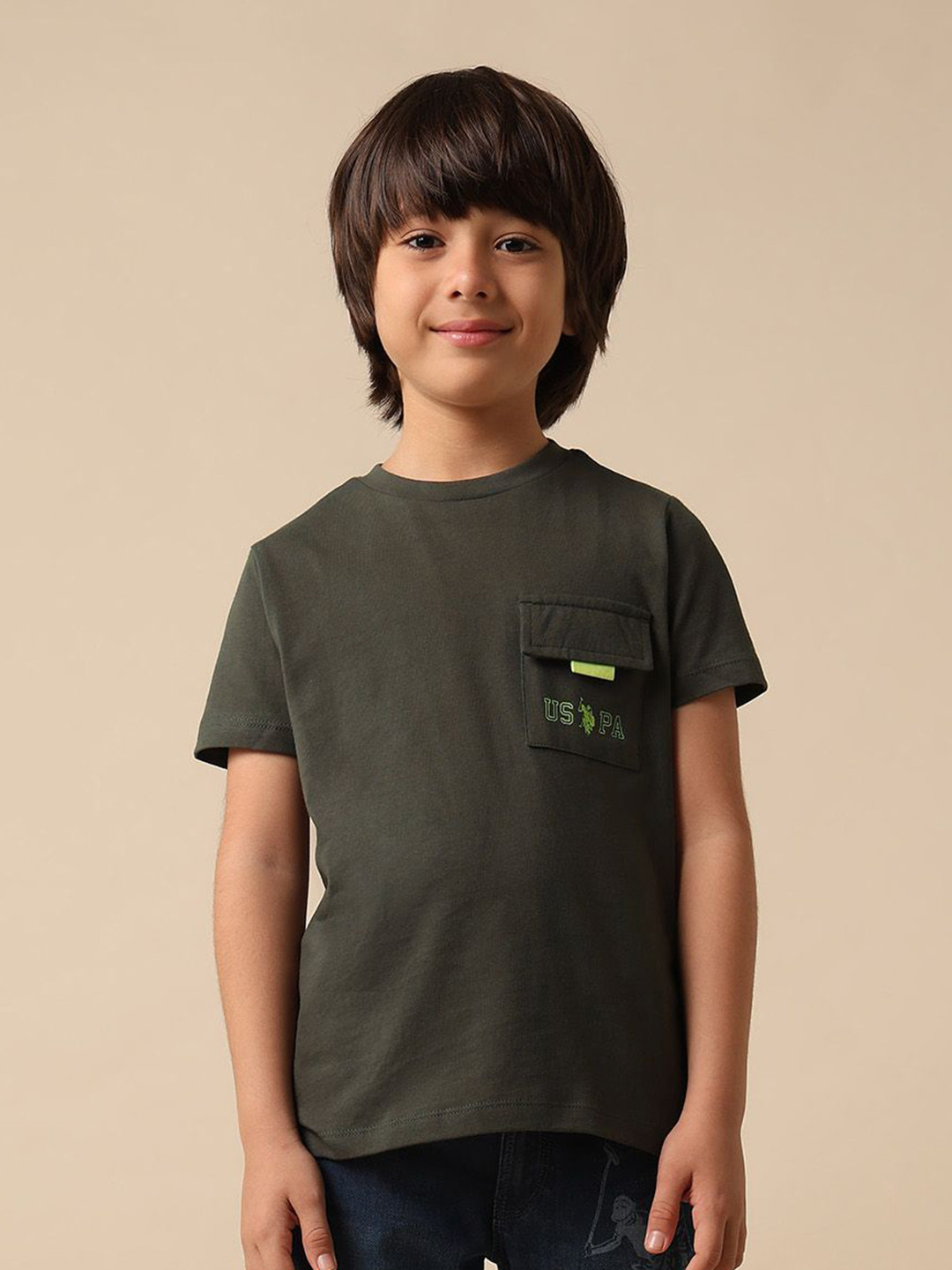 Uspa Kids Boys Pure Cotton Regular Fit T-shirt