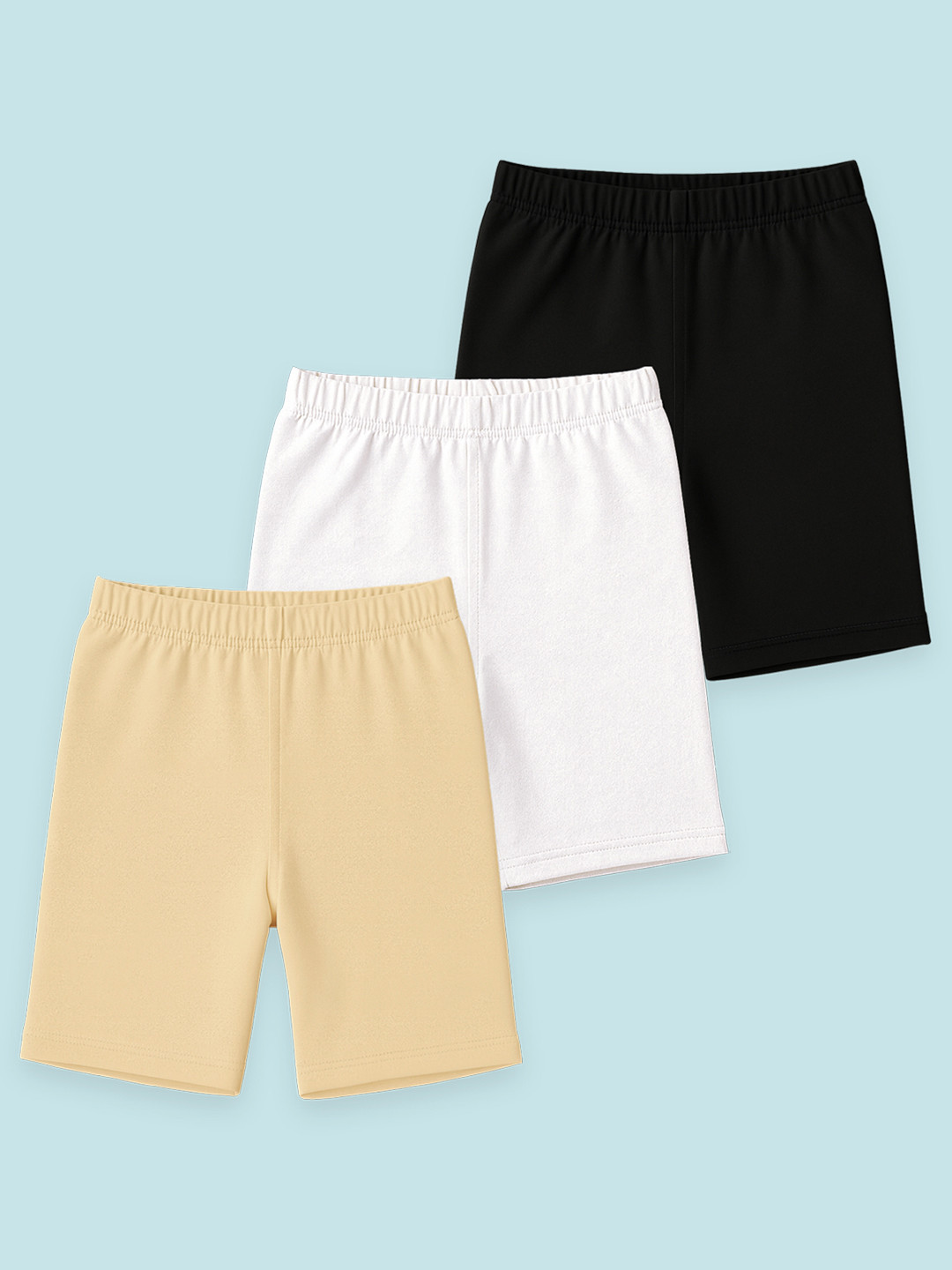 YK Girls Slim Fit 100% Cotton Cycling Shorts